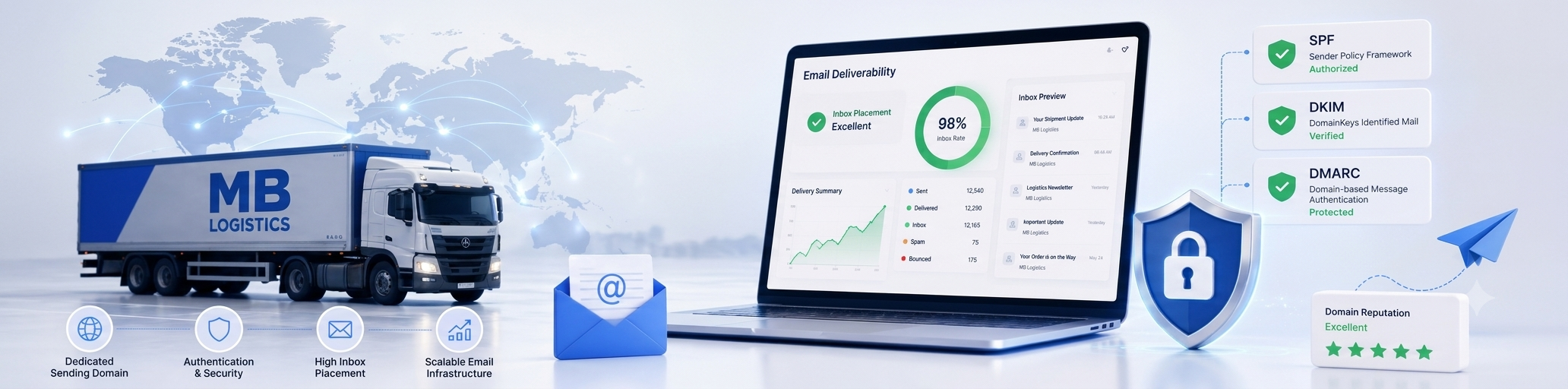 From Spam Risk to Inbox Success: MB Logistics' Email Deliverability